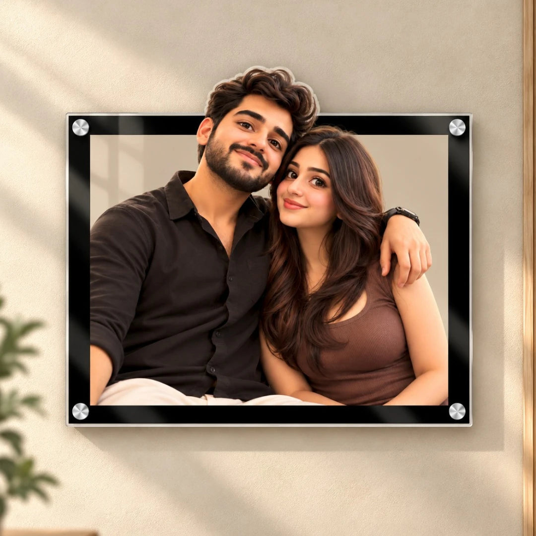 Personalised 3D Caricature Pop-Out Frame | Custom Wall Art