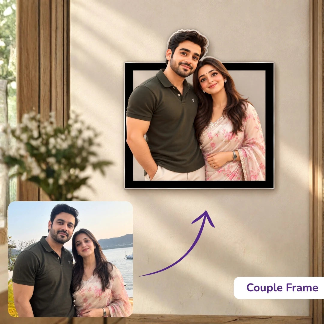 Personalised 3D Caricature Pop-Out Frame | Custom Wall Art
