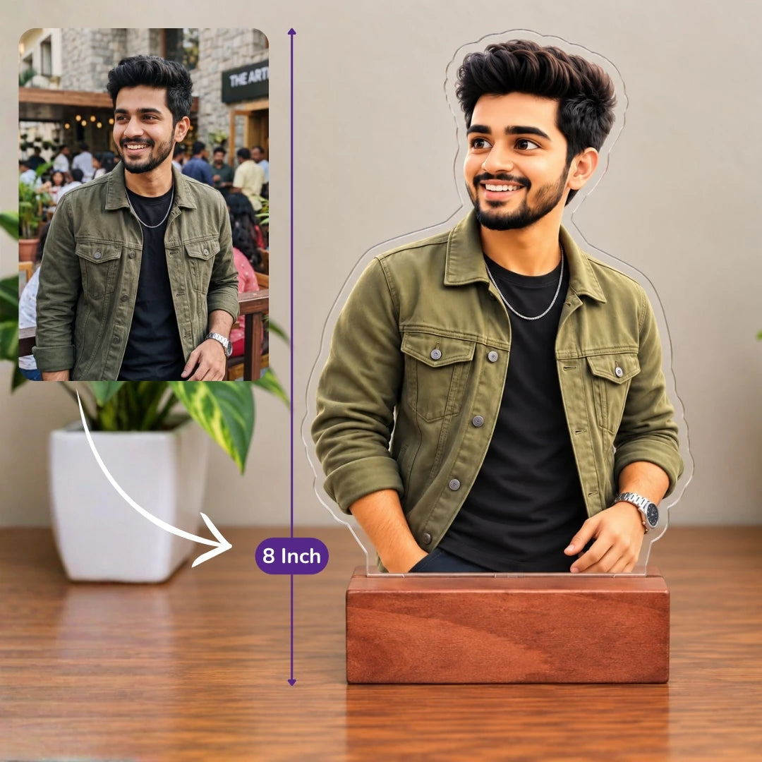 Personalised 3D Caricature Standee | Custom Photo Desk Standee