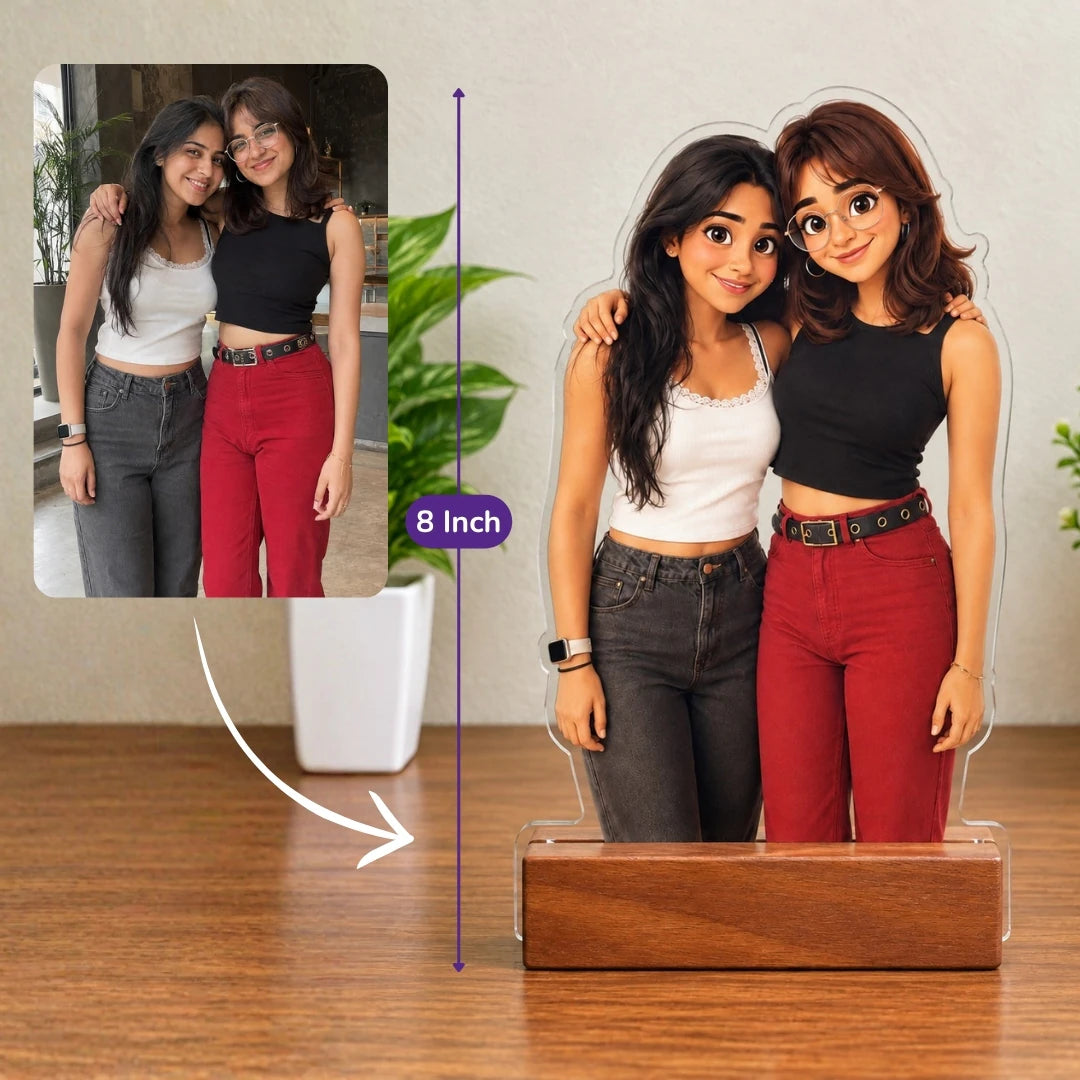 Personalised 3D Caricature Standee | Custom Photo Desk Standee
