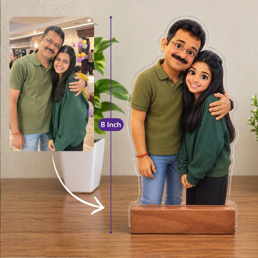 Personalised 3D Caricature Standee | Custom Photo Desk Standee