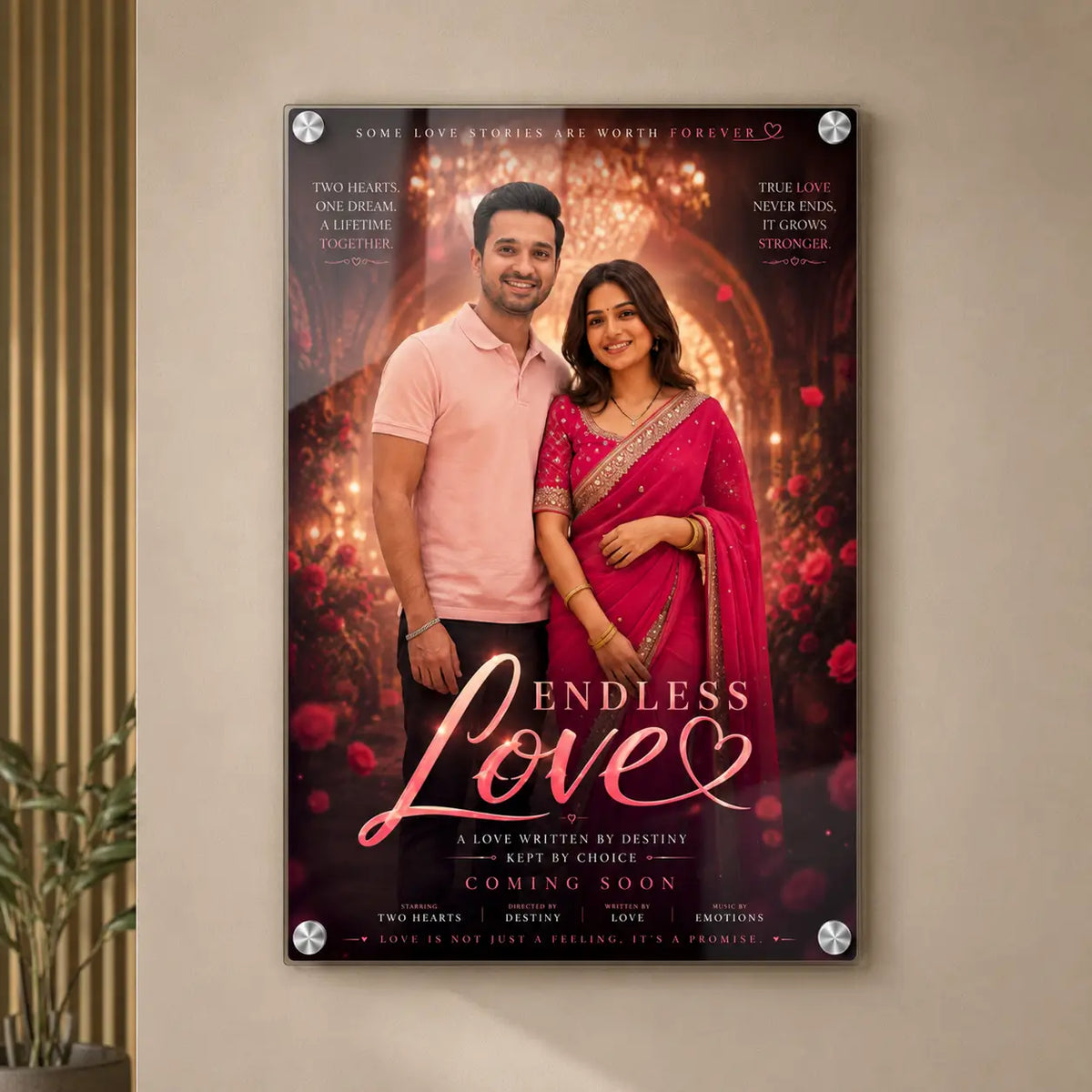 Personalised Couple Poster Frame | Custom Cinematic Movie Poster