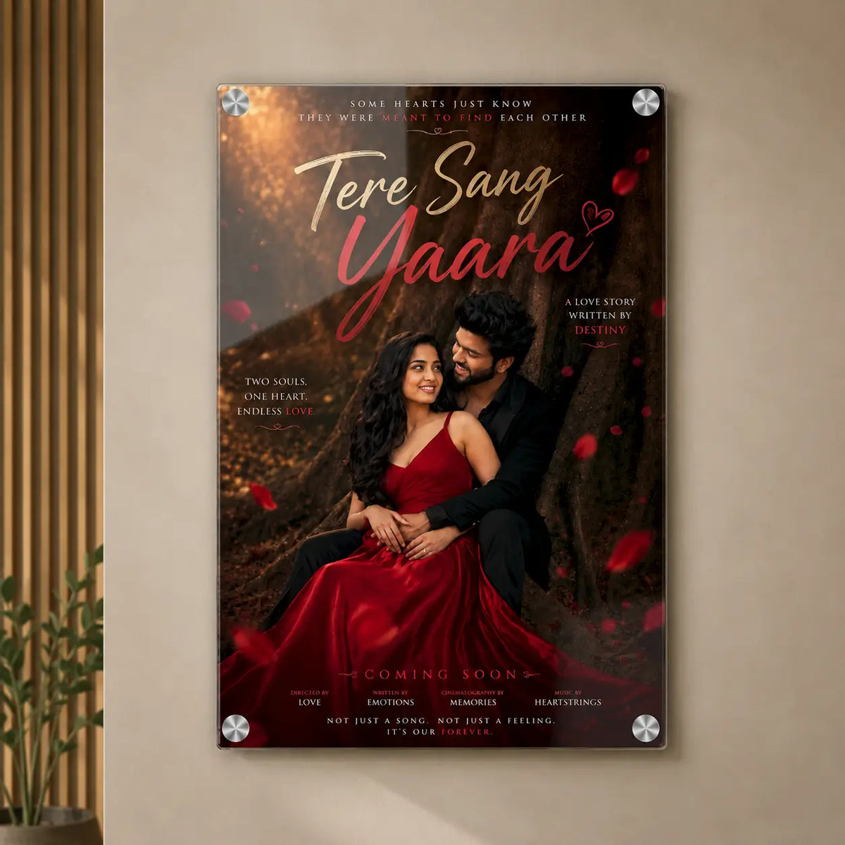 Personalised Couple Poster Frame | Custom Cinematic Movie Poster