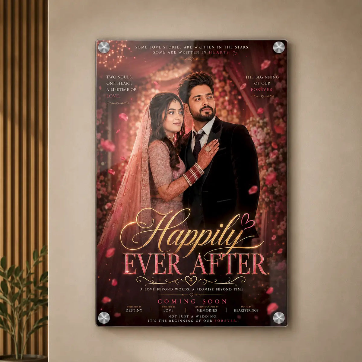 Personalised Couple Poster Frame | Custom Cinematic Movie Poster